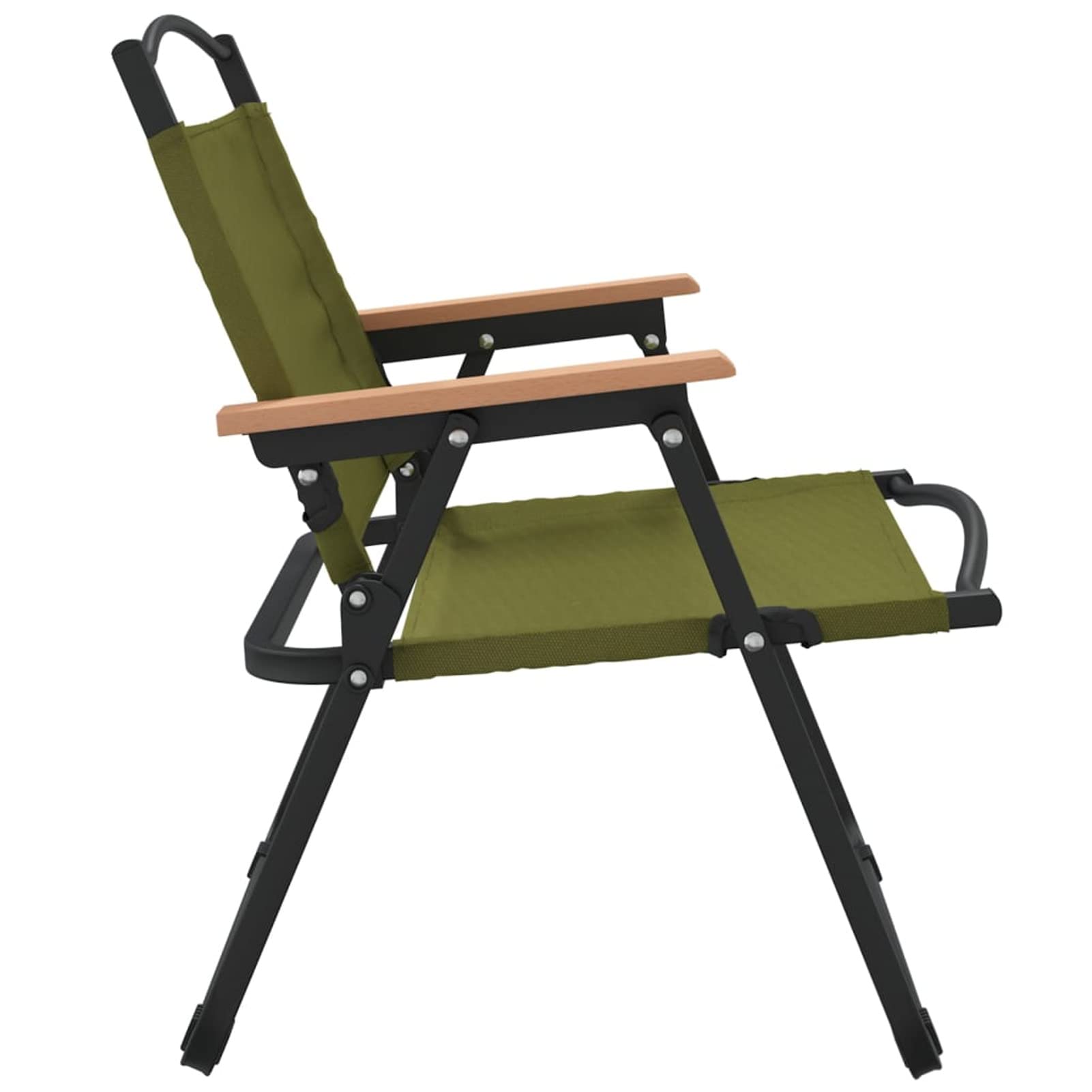 Tidyard Campingstühle 2 STK.Camping-Klappstuhl Picknickstuhl Camping-Stühle Outdoor-Möbel Gartenmöbel Klappbar Strandkorb Picknick Leicht Balkonstuhl 54 x 43 x 59 cm (L x B x H) Oxford-Gewebe Grün