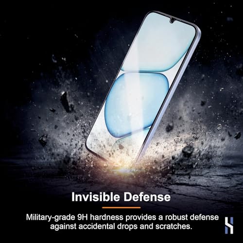 Image of Tempered Glass for Realme C83 (6.7 Inch) Military Grade 9H Screen Guard, Anti-Scratch, Shatterproof, Edge to Edge Full Coverage - Black Border