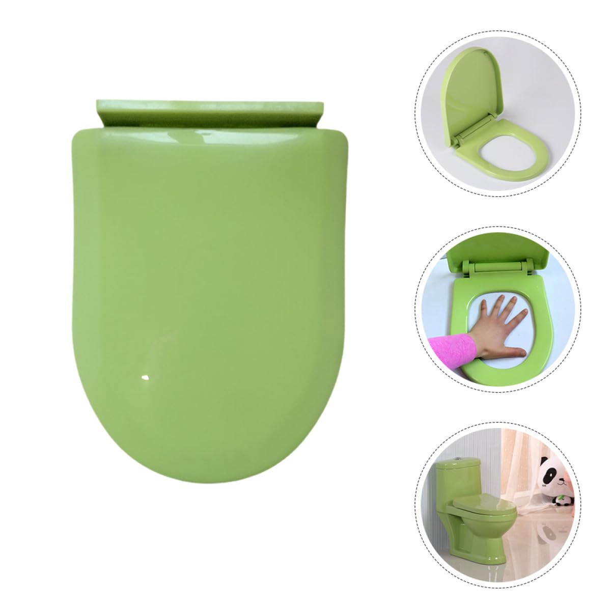 DECHOUS Asiento de Inodoro para Niño y Niña de Entrenamiento Color Verde Claro, Material Pp, Sanitario y Fácil de Almacenar, Adecuado para Potty Training y Uso al Aire Libre
