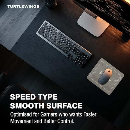 Image of TURTLEWINGS | Mousepad | Inspirational Quote Mousepad - 22x18 cm, 3mm Thick | Abstract Design Non-Slip Rubber Base | Office, Study & Gaming Use | Premium Smooth Surface 21