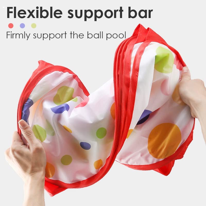 Image of BabyGo Kids Dotted Basketball Pool for Kids Play Tent House for 2+ Year Old Girls and Boys (Mutlicolor)