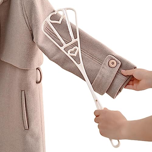 Batidor de alfombras, plumero manual con mango largo, flexible de 2 caras, raqueta de eliminación de polvo que ahorra espacio, para ropa, alfombras, colchas, sofás y cortinas