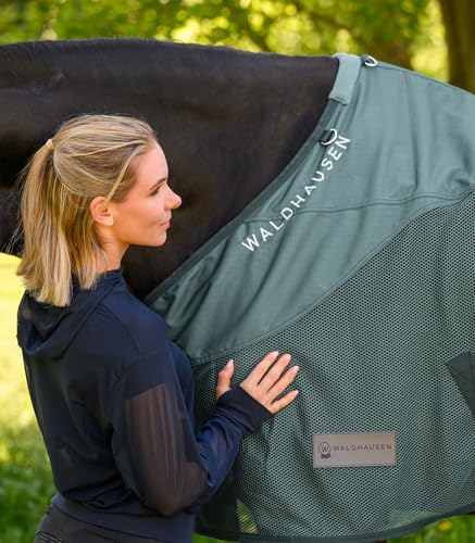 Couverture anti-mouches Waldhausen Comfort vert pin 155 cm pour cheval