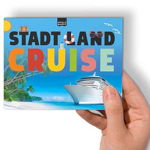 Stadt Land Fluss Kreuzfahrt Geschenk CRUISE MINI Lustiges Familienspiel Quiz Urlaub Familienspiel Reise Der Spielblock A6 mit 12 Kreuzfahrt-Kategorien als Geschenkidee für die Kreuzfahrt | 50 Blatt