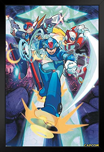 Poster Foundry Mega Man X Art Video Game Video Gamer Classic Retro Vintage 90s Gaming Megaman Capcom Legacy Collection Megaman 11 Mega Man X Dr Wily Stand or Hang Wood Frame Display 9x13