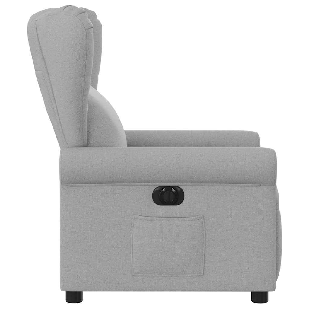 Genérico Sillón reclinable eléctrico de Tela Gris Nube, Sillones Gris,3303363