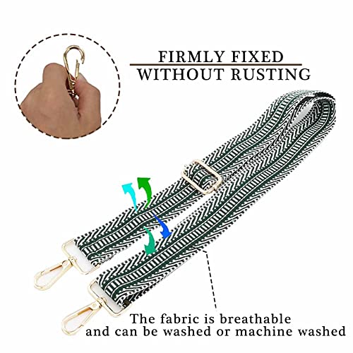 Image of PCBAG Wide Replacement Crossbody Purse Strap Shoulder Straps Adjustable Green Guitar Belts for Handbag