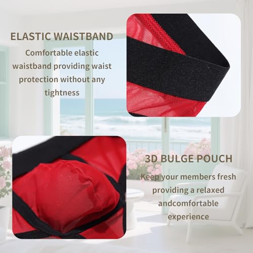 Men's Thong Underwear - Sheer Mesh T-Back Breathable & No Squeeze Design for Gym & Daily Wear4