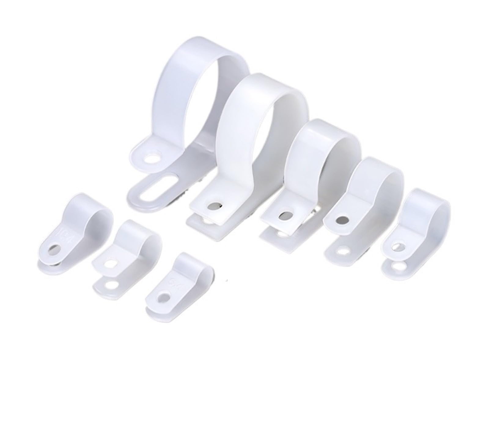 Dpnentv U X 5.2Mm Cable Clips Clamp Plastic White Hose Fasteners Durable Mount Fix Hardware(U X 5.2Mm)