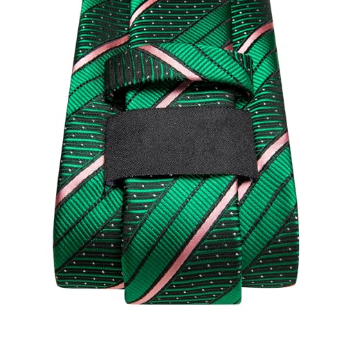 Image of Dubulle Mens Tie Set Solid Paisley Silk Striped Necktie for Men with Cufflinks Tie and Pocket Square