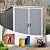 FRANSOUL 5x3FT Resin Outdoor Storage Shed, All Weather Waterproof Garden Storage Cabinet with Lockable Double Doors, Outside Utility Tool Sheds for Bikes and Patio, Light Gray