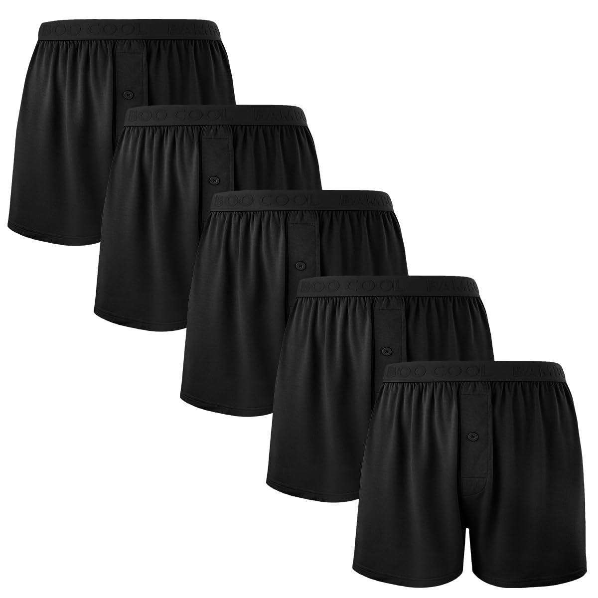 BAMBOO COOL Men's Boxer Shorts, Soft Breathable Loose Underwear Multipack