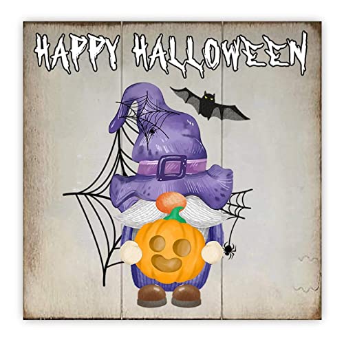 Panneau Halloween suspendre deco citrouille bois murale rustique chambre salon