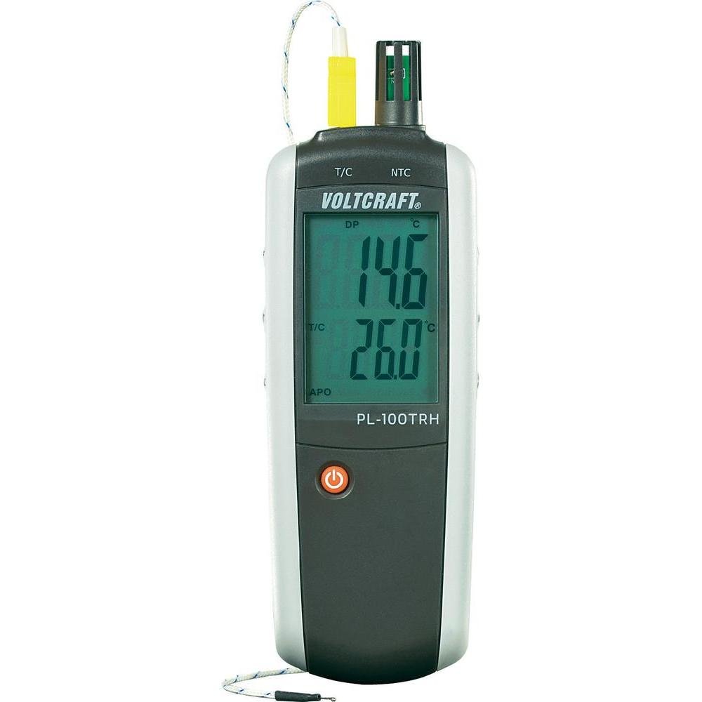 Higrómetro VOLTCRAFT PL-100TRH 0% HR 100% HR -200 °C +1372 °C calibrado: de fábrica (sin certificado)