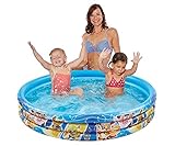 Smart-Planet Planschbecken Paw Patrol aufblasbar - 122 x 23 cm - 3-Ring-Pool Fellfreunde Babypool - Schwimmbecken für Garten - Swimmingpool für Kinder