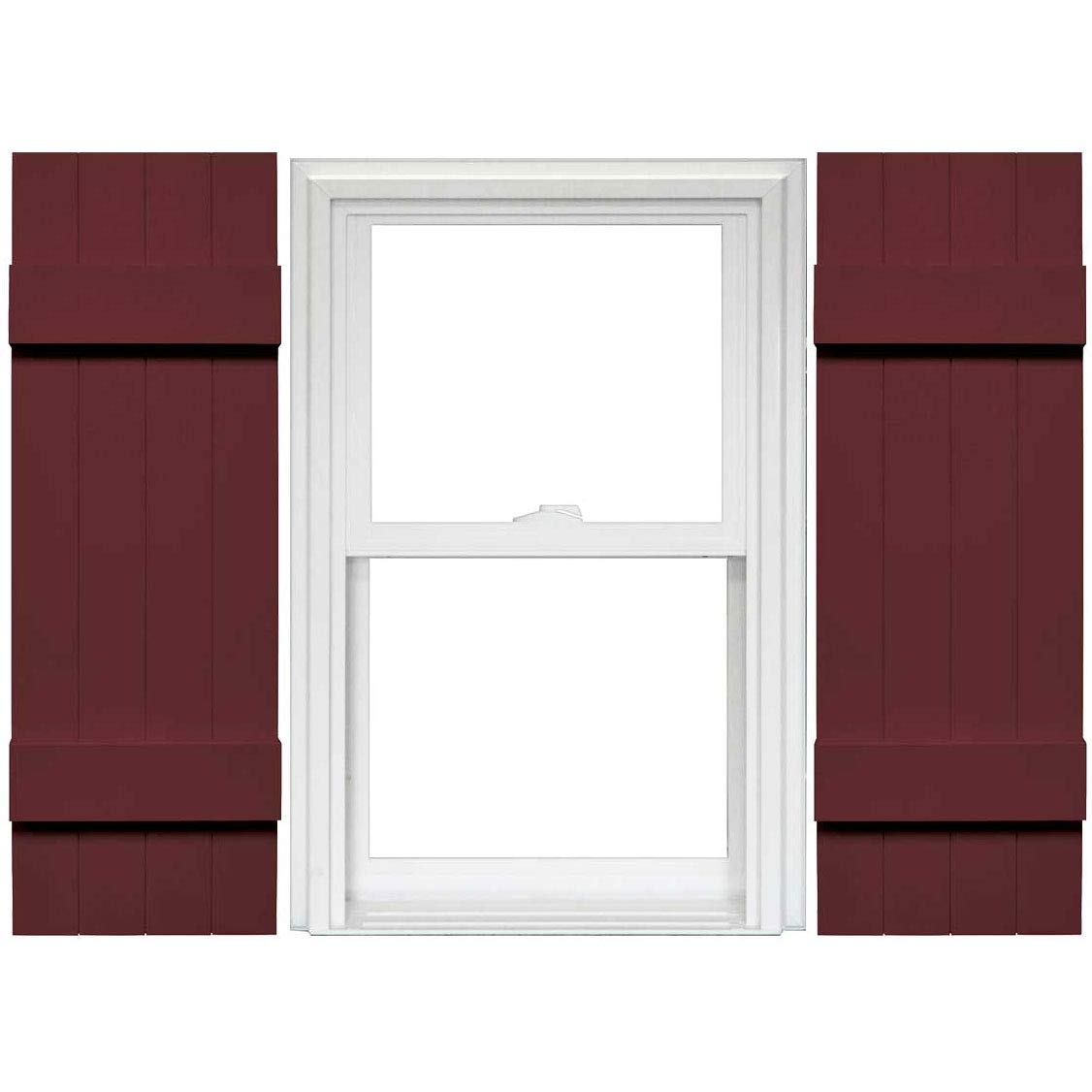 Mid America Board and Batten 14" 4 Board Joined Vinyl Standard Shutter (1 Pair) - 14 x 59 002 Black — view 11