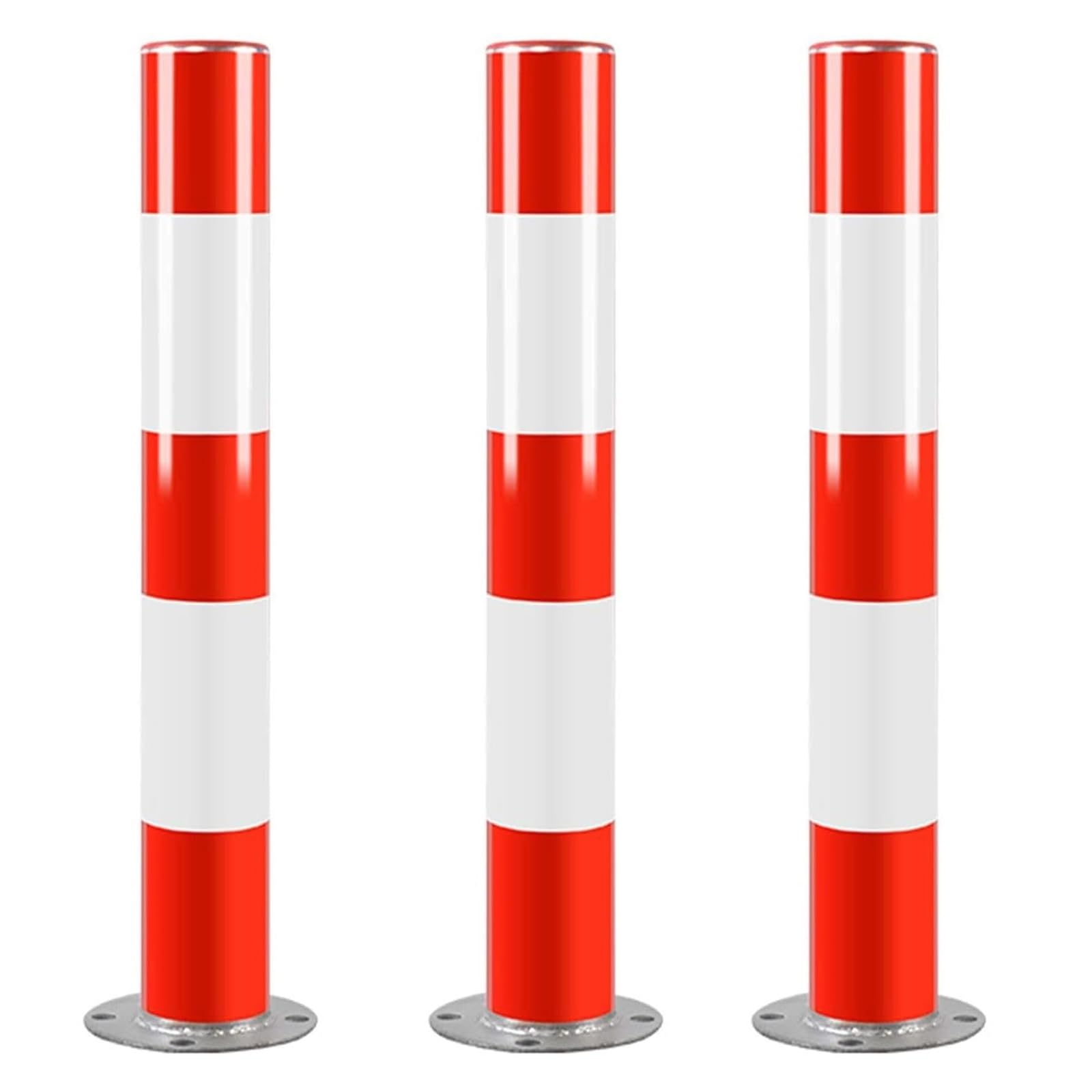 YNBSHGAA Heavy Duty Steel Safety Bollard for Driveway Barrier and Traffic Control in Commercial and Private Areas,3Pcs