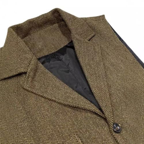 Men's Suit Vest Herringbone Tweed Casual Waistcoat Western Slim Fit Vintage Sleeveless Jacket with Pockets2