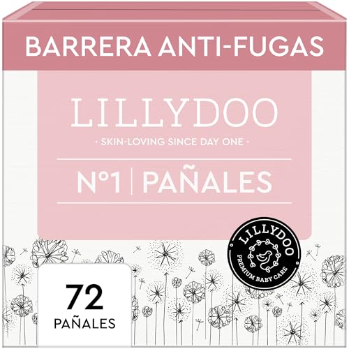 Pañales LILLYDOO delicados con la piel - talla 1 (2-5 kg), caja...