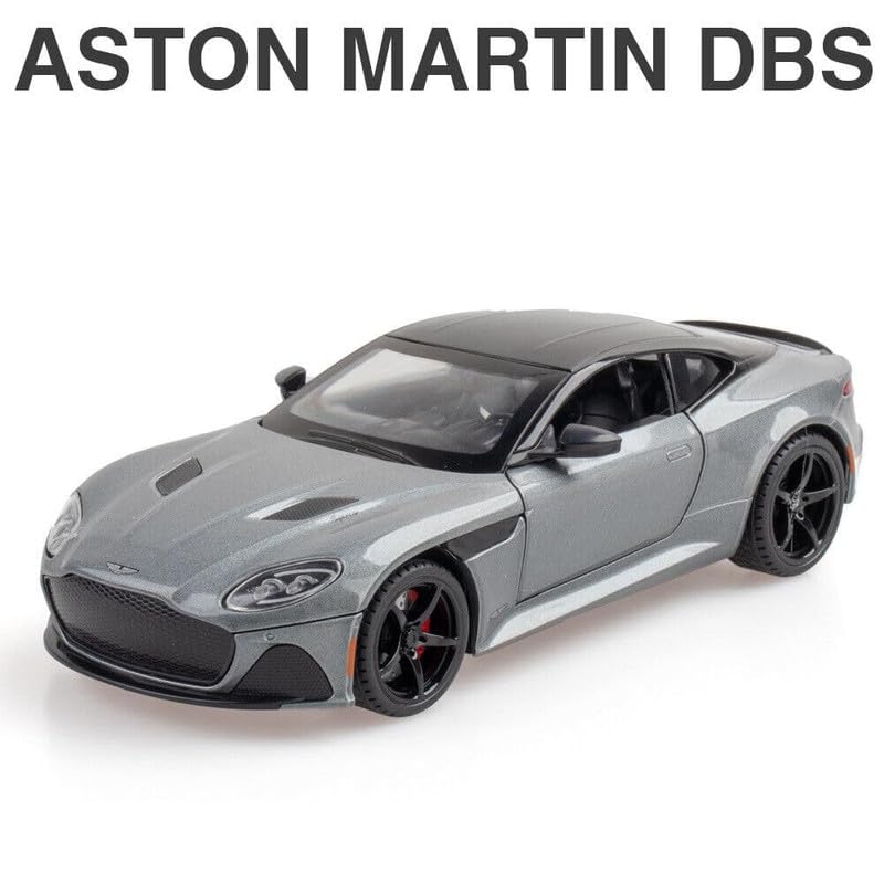 Image of Play Boy 1:24 Aston Martin Model Diecast Metal Alloy Pullback Toy Vehicle with Openable Doors Light and Music Car for Kids (Multicolor)