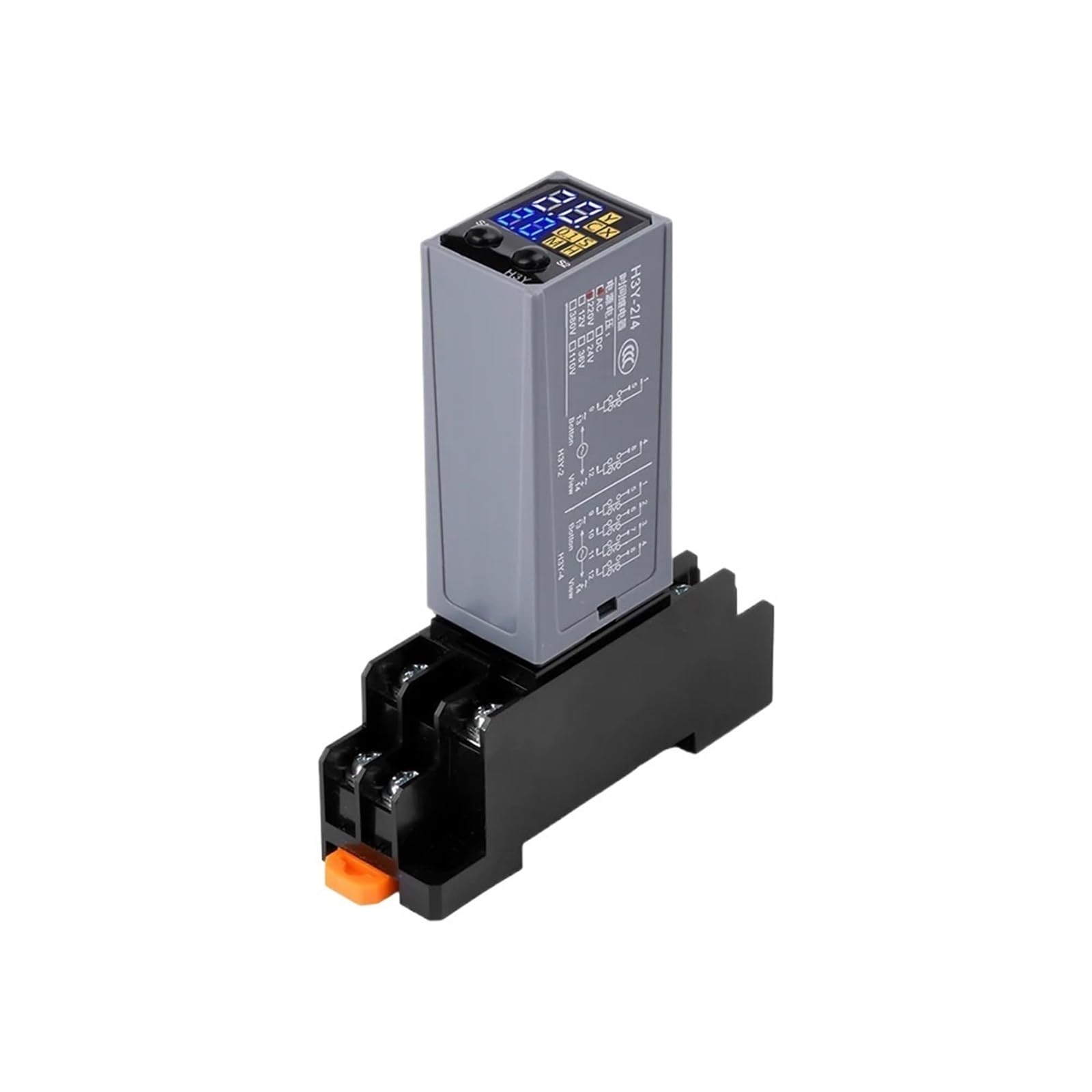 Relais temporisé réglable AC 220V avec écran LED à double commande pour cycle précis