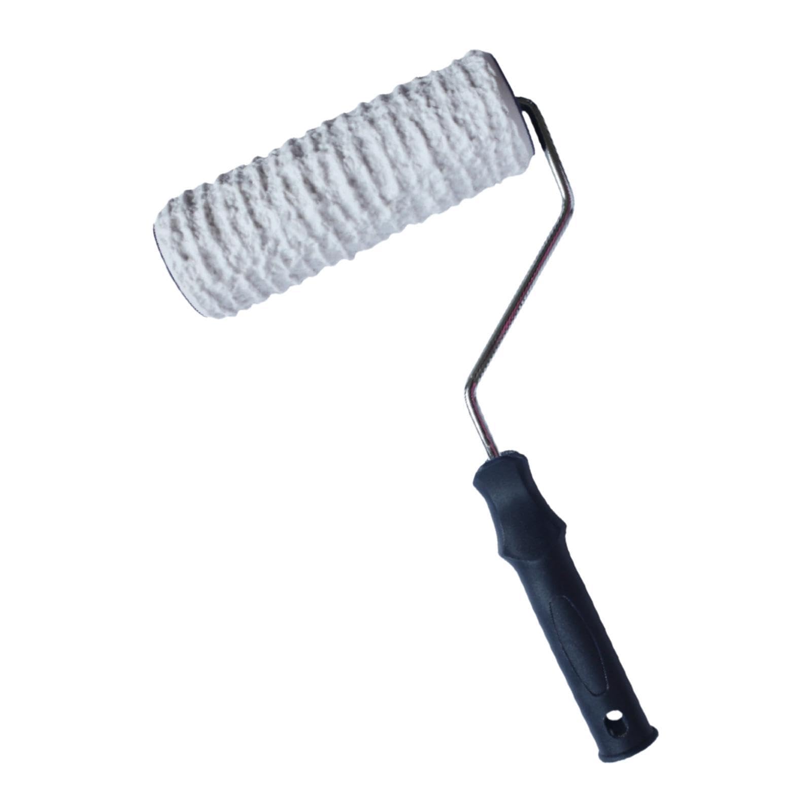Homyl Rodillo Decorativo de Pintura con Mango Práctico Superficie de Caucho para Texturizar Paredes Y Suelos Fácil Limpieza Y Uso Cómodo Adecuado para Decor, Style a