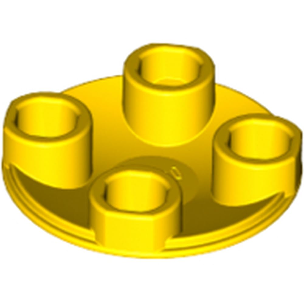 LEGO Plate, Round 2 x 2 with Rounded Bottom (Boat Stud), Part 2654, Choose Your Colour, Part 2654, Choose Your Colour (Yellow, 10, count) โ image 1