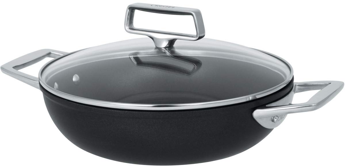 Cristel S2A28CPFAE SAUTEUSE 28 CM Castel Pro 2 ANSES ULTRALU Forge IND REVETUE EXCELISS + COUV