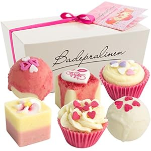 Set brubaker Cosmetics badpralinen “blossom & Hearts” handgemaakt en Vegan