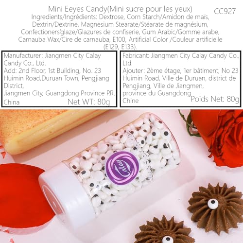 Image of Candy Eyes for Decorating Edible Small Candy Eyes Eyeballs Halloween Sprinkles for Cake Cupcakes Toppers Cookies Baking Decoratings Christmas (7mm Eyes)