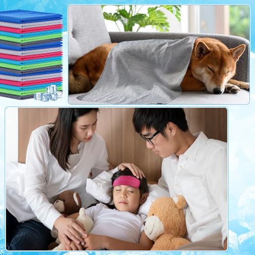 Image of Maitys 300 Pcs Cooling Towel Bulk for Neck and Face, Vibrant Mix