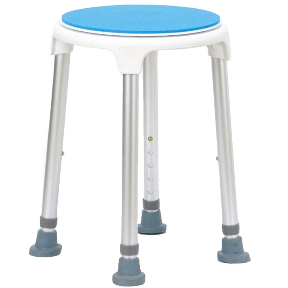360º Giratoria Silla de Ducha para Ancianos,Taburete de Baño Médico Regulable con Pies Antideslizantes,Garantiza la Seguridad y la Estabilidad-Cargable 130KG