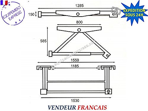 Pont élévateur, Mini Pont Mobile Basculant pour Levage Auto 1500 kg 1,5T