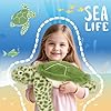Niuniu Daddy 20" | 3.3 Pound Weighted Sea Turtle Stuffed Animals for Kid, Fluffy Weighted Sea Turtle Plush Toy for Toddler Teen Adult, Large Green Plushies Pillow with Soft Fur for Christmas Birthday #2