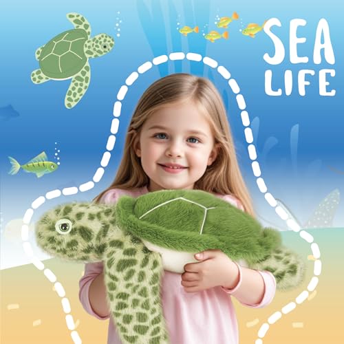Image of Niuniu Daddy 20 inch 3.3 Pound Weighted Stuffed Animals Sea Turtle for Kids Adults, Large Sea Turtle Weighted Plush Toy, Cute Body Pillow for Calming, Ocean Series Sleeping Gift for Everyday Comfort