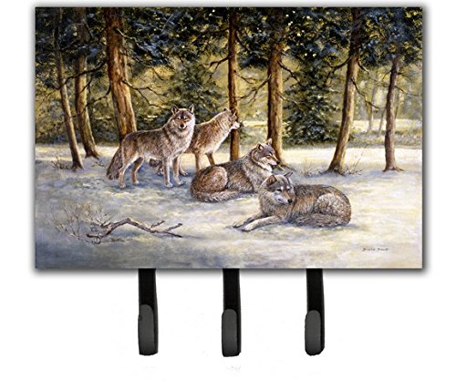 Wolves by Daphne Baxter Leash or Key Holder