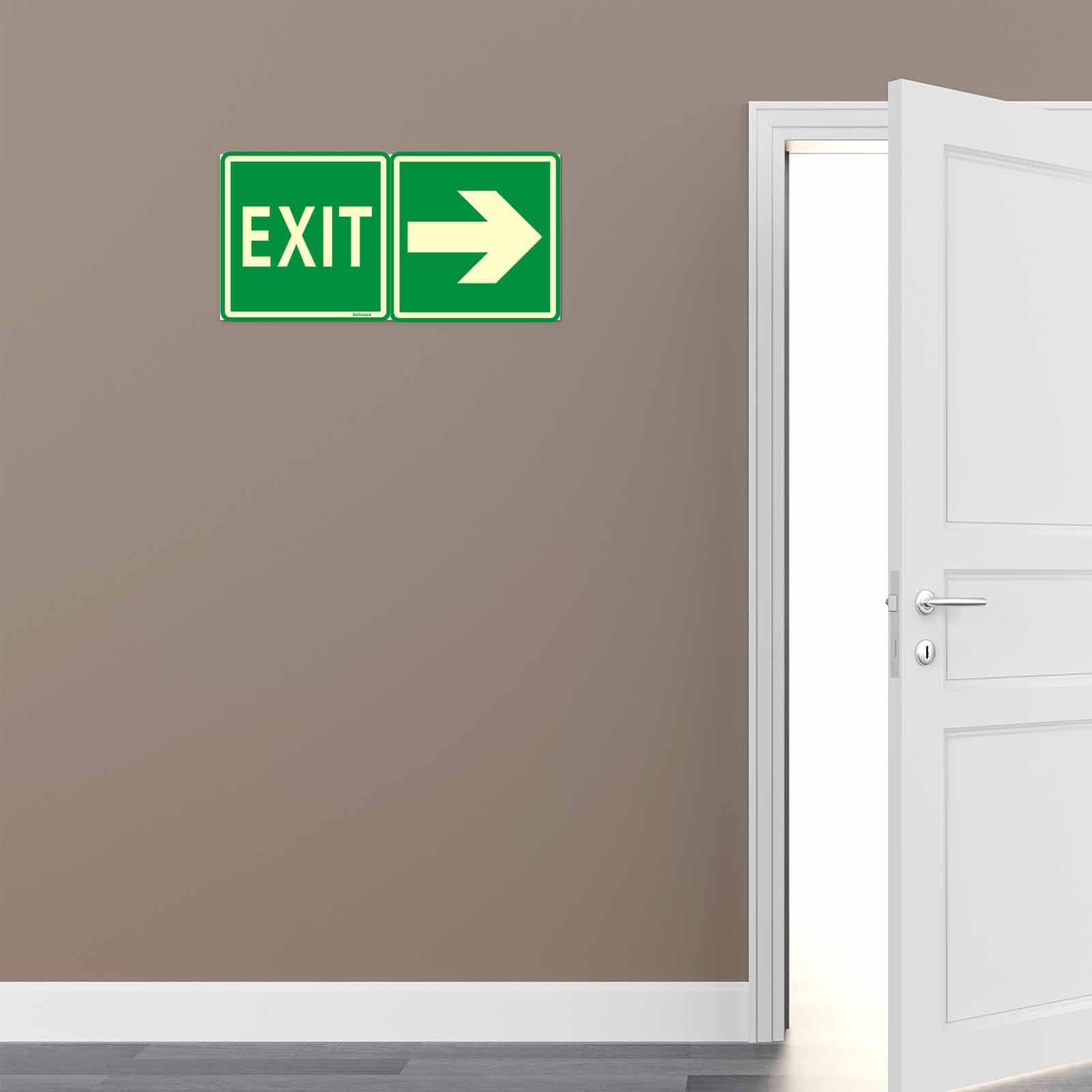 8 sztuk naklejka tylko na zapis awaryjny, podświetlany panel wyjścia awaryjnego, cm 15 x 15 strzałka samoprzylepna, klej fotoluminescencyjny panel wyjścia awaryjnego
