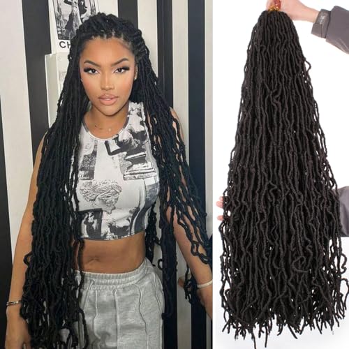 Leeven 7 confezioni Soft Locs 36 Pollici Long New Faux Locs Uncinetto Capelli Naturale Nero Messy Soft Locs Uncinetto Braids Hair 98 Strands Distressed Goddess Locs Hair For Women 1B# Leeven 7 confezioni Soft Locs 36 Pollici Long New Faux Locs Uncinetto Capelli Naturale Nero Messy Soft Locs Uncinetto Braids Hair 98 Strands Distressed Goddess Locs Hair For Women 1B#