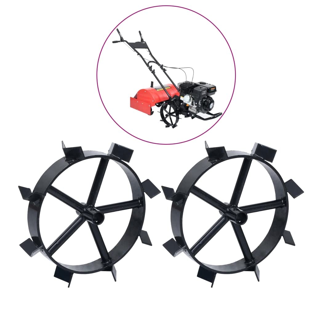 Ruote in metallo per motozappa da 6,5 HP per prato e giardino, 2 pezzi, per casa e giardino