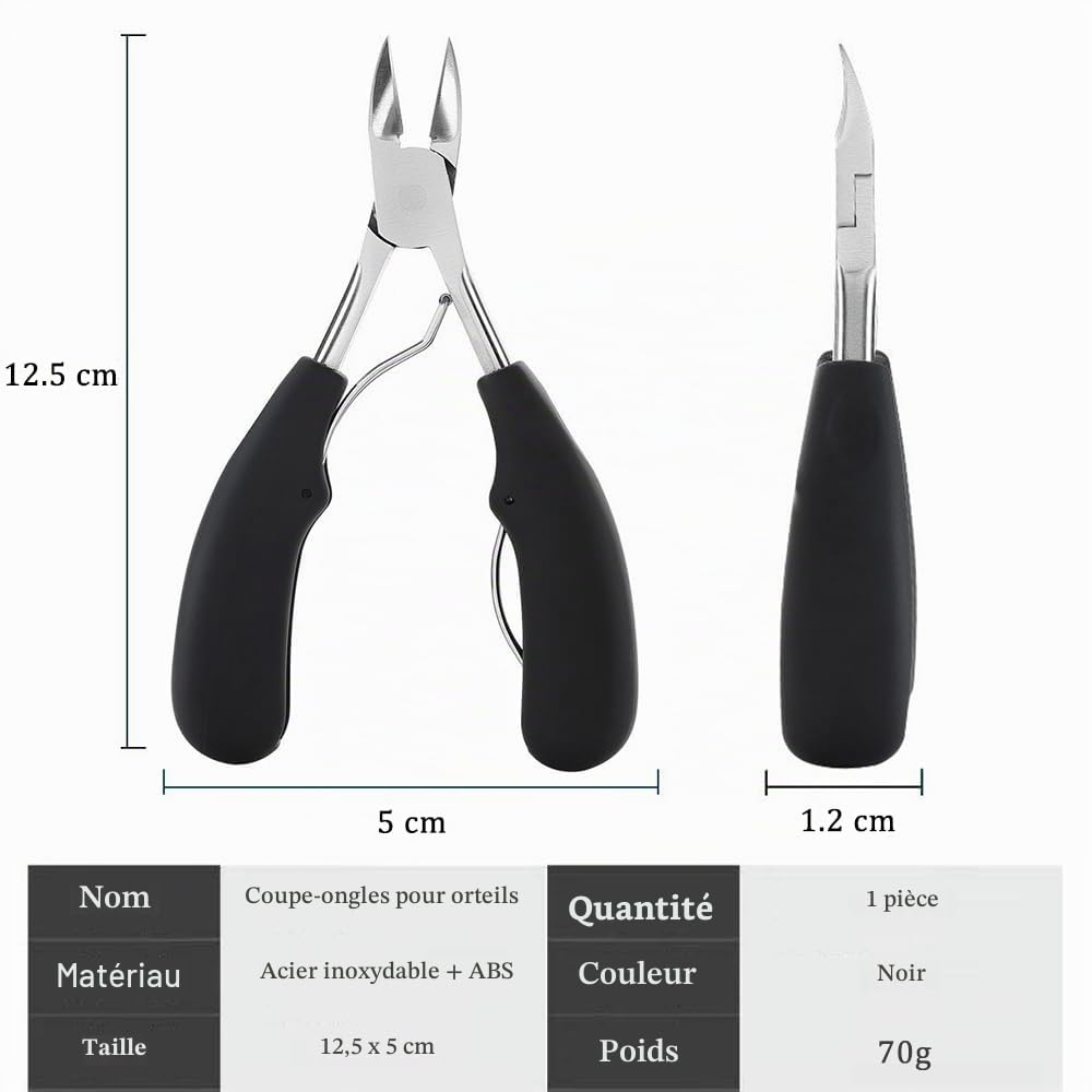 DAZISEN Précision Coupe Ongles - Acier Inoxydable Pince à Coupe Ongle Pied Coupe-ongles Professionnel Pince à Ongles pour Ongles Incarnés ou épai