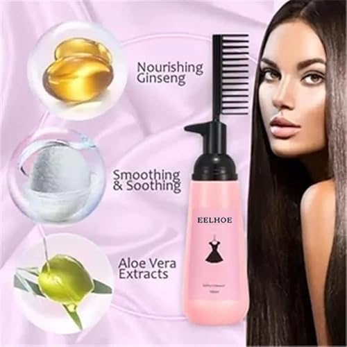 3-Second Hair Straightening Cream - (150Ml) 2023 New Hair Straightening Treatment Cream With Comb, Straightening Cream For Smooth And Nourishing Hair For Dry Hair, Effective Just In 3 Seconds #TOP1