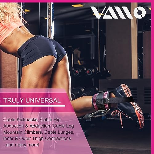 Image of VAIIO Ankle Straps for Cable Machines,Adjustable Comfort fit Neoprene, Reinforce Double D-Ring - Premium Ankle Cuffs to Improve Abdominal Muscles, Lift The Butts, Tone The Legs for Men & Women