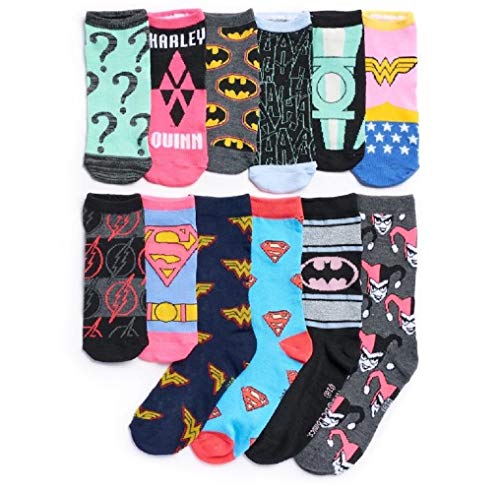 Calendario de Adviento DC Comics de 12 días con calcetines de mujer tallas 4-10