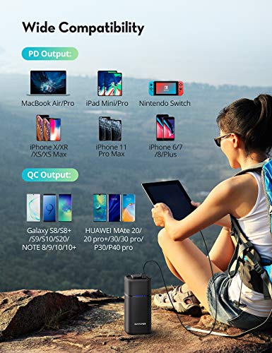 Portable Charger USB C RAVPower Power Bank with AC Outlet 80W 20000mAh 30W PD External Battery Pack Emergency Backup Power Supply for Laptop MacBook Pro iPad Pro iPhone Galaxy (Charger Not Included) - Thumbnail 2