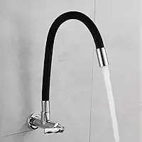 Torneira Monocomando Bica Flexível 50cm Aço Inoxidável 304 Torneira Bica Flexível Jato Uniforme Ideal para Cozinha e Lavanderia Preto