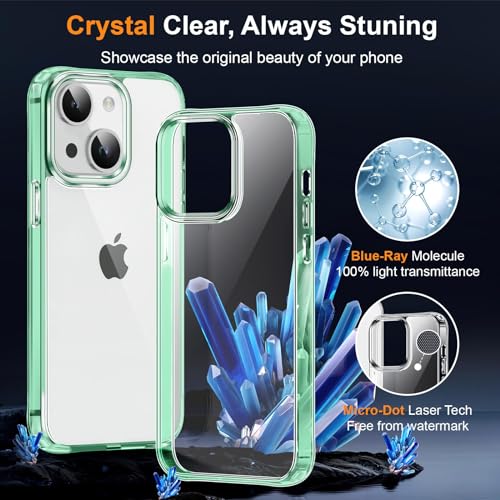 Coque iPhone 15 transparente MOCCA silicone fin antichoc vert clair - 4