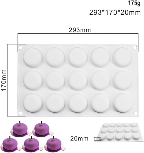 Miniatura 7 de Molde de silicona para decoración de chocolate, moldes de mousse para tartas, accesorios para hornear, herramientas reutilizables (ovalado E_11.72 x