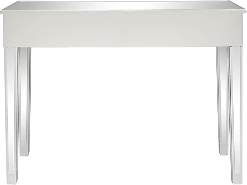 Miniatura 6 de Yoluckea Mesa de consola con espejo moderna de 2 cajones para entrada, pasillo, dormitorio, mesa de tocador con espejo para sala de estar, mesa de