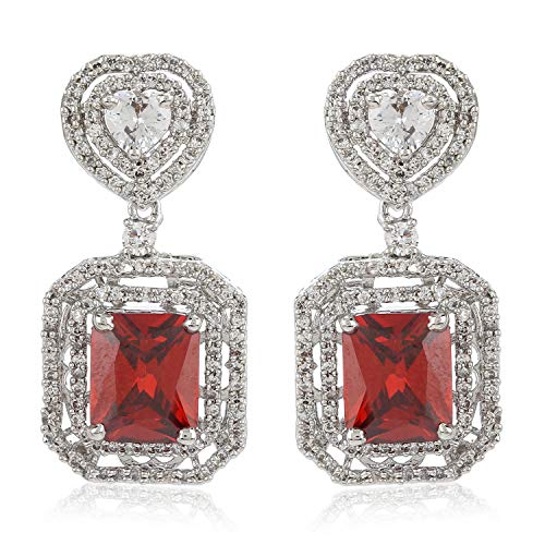 Estele Women 24Kt Rose Gold Plated Fancy Earrings With Heart Shape American Diamond Stone And Drop Fancy Stone (B08CPTGHXR) Amazon Price History, Amazon Price Tracker