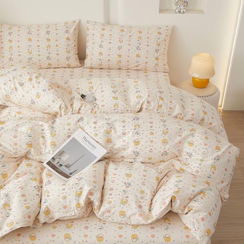 Image of LifeTB Cottagecore Floral Comforter Set Cute Aesthetic Flowers Bedding Set | Coquette Aesthetic Floral Botanical Bedding Twin XL Comforter for Teen Girls Soft Lightweight Bedding 3 Piece